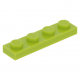 LEGO lapos elem 1x4, lime (3710)